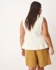 ASOS DESIGN ASOS DESIGN Curve tailored peplum vest in buttermilk-White - 3