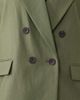 ASOS DESIGN ASOS DESIGN Curve tailored strong shoulders double breasted blazer in khaki green-No color - 3