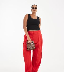ASOS DESIGN ASOS DESIGN Curve Tailored tapered pants in red