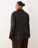 ASOS DESIGN ASOS DESIGN Curve tailored unstructured satin blazer in black - 3