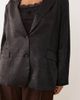 ASOS DESIGN ASOS DESIGN Curve tailored unstructured satin blazer in black - 4