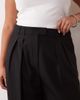 ASOS DESIGN ASOS DESIGN Curve tailored wide leg pants with pleat detail in black - 3