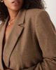 ASOS DESIGN ASOS DESIGN Curve textured relaxed blazer in brown herringbone - 2