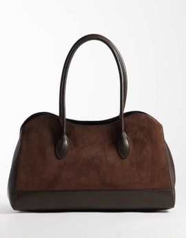 ASOS DESIGN ASOS DESIGN curve top tote bag in chocolate-Brown