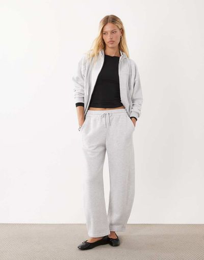 ASOS DESIGN ASOS DESIGN curved seam set jogger in ice heather gray