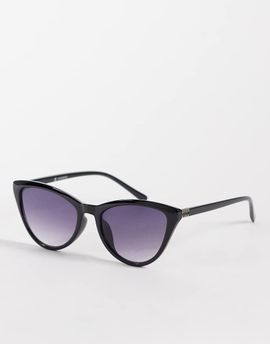 ASOS DESIGN ASOS DESIGN curved slim cat eye sunglasses in black