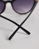 ASOS DESIGN ASOS DESIGN curved slim cat eye sunglasses in black - 2
