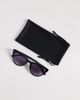 ASOS DESIGN ASOS DESIGN curved slim cat eye sunglasses in black - 3