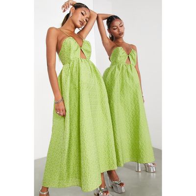 ASOS DESIGN ASOS DESIGN Cutout Brocade Dress