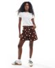 ASOS DESIGN ASOS DESIGN dad shorts in brown polka dots - 2