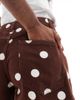 ASOS DESIGN ASOS DESIGN dad shorts in brown polka dots - 3