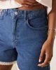 ASOS DESIGN ASOS DESIGN dad shorts with broderie trim in mid blue - part of a set - 3