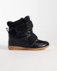 ASOS DESIGN ASOS DESIGN Dahlia high top wedge sneakers in black - 1