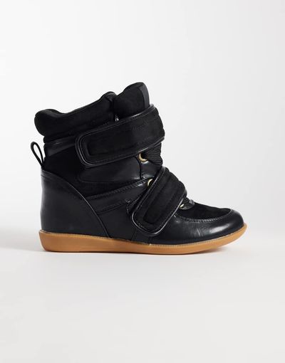 ASOS DESIGN ASOS DESIGN Dahlia high top wedge sneakers in black