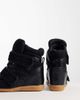 ASOS DESIGN ASOS DESIGN Dahlia high top wedge sneakers in black - 2