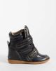 ASOS DESIGN ASOS DESIGN Dahlia high top wedge sneakers in brown burnished - 1
