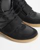ASOS DESIGN ASOS DESIGN Damson concealed wedge sneakers in black suedette - 2