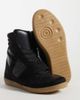 ASOS DESIGN ASOS DESIGN Damson concealed wedge sneakers in black suedette - 4