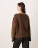 ASOS DESIGN ASOS DESIGN deep V-neck knit sweater with lace trim in brown - 4