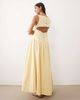 ASOS DESIGN ASOS DESIGN deep v neck dropped waist midi dress in lemon-Yellow - 3