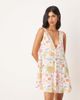 ASOS DESIGN ASOS DESIGN deep v shift dress in tropical print-Multi - 1