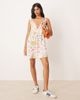ASOS DESIGN ASOS DESIGN deep v shift dress in tropical print-Multi - 2