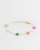ASOS DESIGN ASOS DESIGN delicate bracelet with beaded flowers in gold tone-Silver - 1