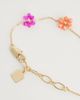 ASOS DESIGN ASOS DESIGN delicate bracelet with beaded flowers in gold tone-Silver - 2