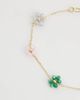 ASOS DESIGN ASOS DESIGN delicate bracelet with beaded flowers in gold tone-Silver - 3