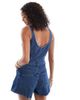 ASOS DESIGN ASOS DESIGN denim A-line romper in mid blue - 4