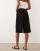 ASOS DESIGN ASOS DESIGN denim Bermuda shorts with suede belt detail in black - 3