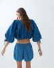 ASOS DESIGN ASOS DESIGN denim bubble hem blouse in mid blue - part of a set - 4