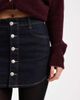 ASOS DESIGN ASOS DESIGN denim button up curved hem mini skirt in rinse-Blue - 3
