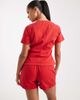 ASOS DESIGN ASOS DESIGN denim button up short sleeve top in letterbox red - 4