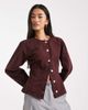 ASOS DESIGN ASOS DESIGN denim cinched shirt in plum-Purple - 1