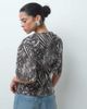 ASOS DESIGN ASOS DESIGN denim cinched shirt in zebra print - part of a set-Multi - 4