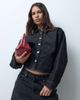 ASOS DESIGN ASOS DESIGN denim cinched waist shirt in wash black - 1