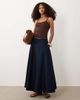 ASOS DESIGN ASOS DESIGN denim circle hem midaxi skirt in rinse wash-Blue - 1