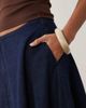 ASOS DESIGN ASOS DESIGN denim circle hem midaxi skirt in rinse wash-Blue - 4