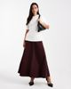 ASOS DESIGN ASOS DESIGN denim circle skirt in plum-Purple - 1