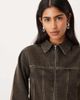 ASOS DESIGN ASOS DESIGN denim corset shirt jacket in brown - part of a set - 2