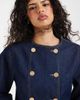 ASOS DESIGN ASOS DESIGN denim double breasted cocoon sleeve jacket in indigo-Blue - 2