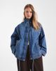 ASOS DESIGN ASOS DESIGN denim funnel neck jacket-Blue - 1