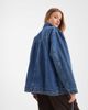 ASOS DESIGN ASOS DESIGN denim funnel neck jacket-Blue - 4