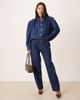 ASOS DESIGN ASOS DESIGN denim gathered shoulder funnel neck jacket in mid blue - 2