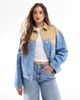 ASOS DESIGN ASOS DESIGN denim hybrid western jacket in mid wash blue - 1