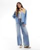 ASOS DESIGN ASOS DESIGN denim hybrid western jacket in mid wash blue - 2