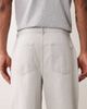 ASOS DESIGN ASOS DESIGN denim jorts in light gray with double pleats - 4