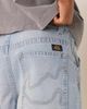 ASOS DESIGN ASOS DESIGN denim jorts with embroidered back pockets in mid wash blue - 3
