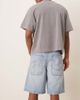 ASOS DESIGN ASOS DESIGN denim jorts with embroidered back pockets in mid wash blue - 4